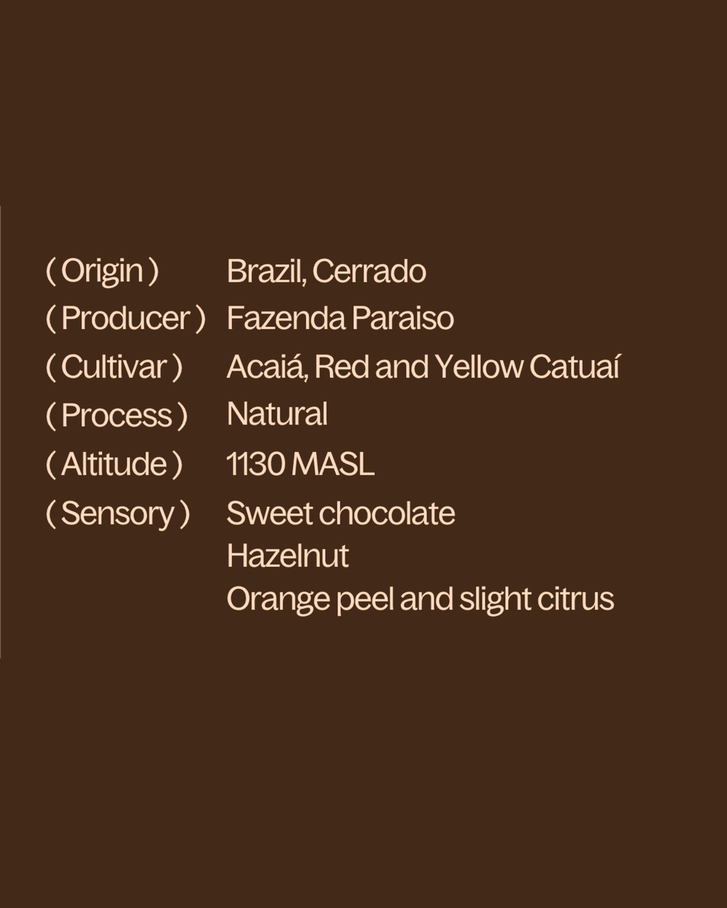 Brazil — Cerrado Paraíso