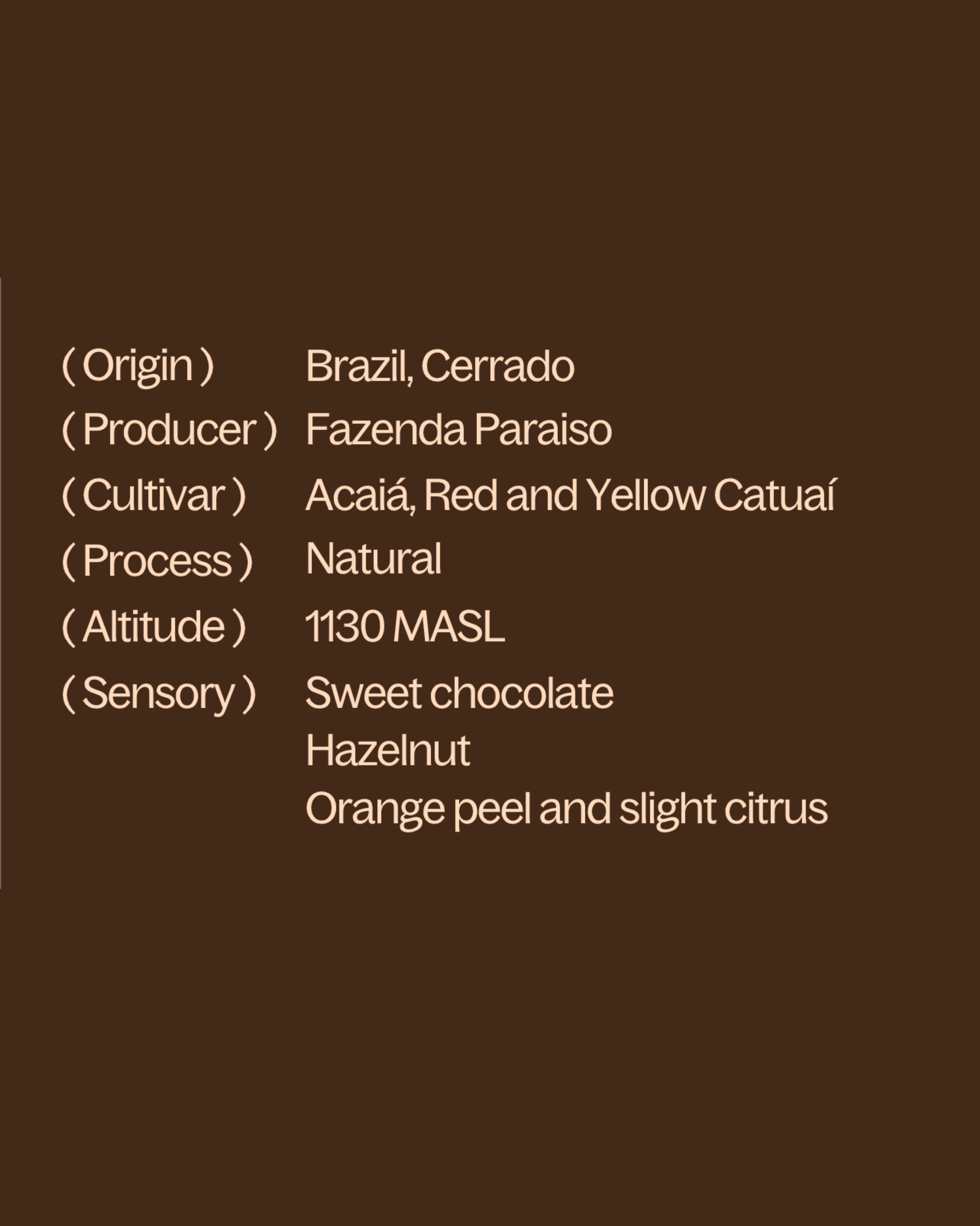 Brazil — Cerrado Paraíso