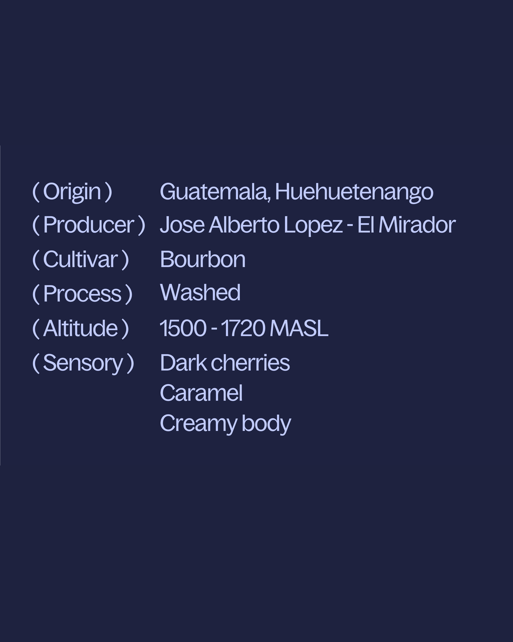 Guatemala — Washed Bourbon