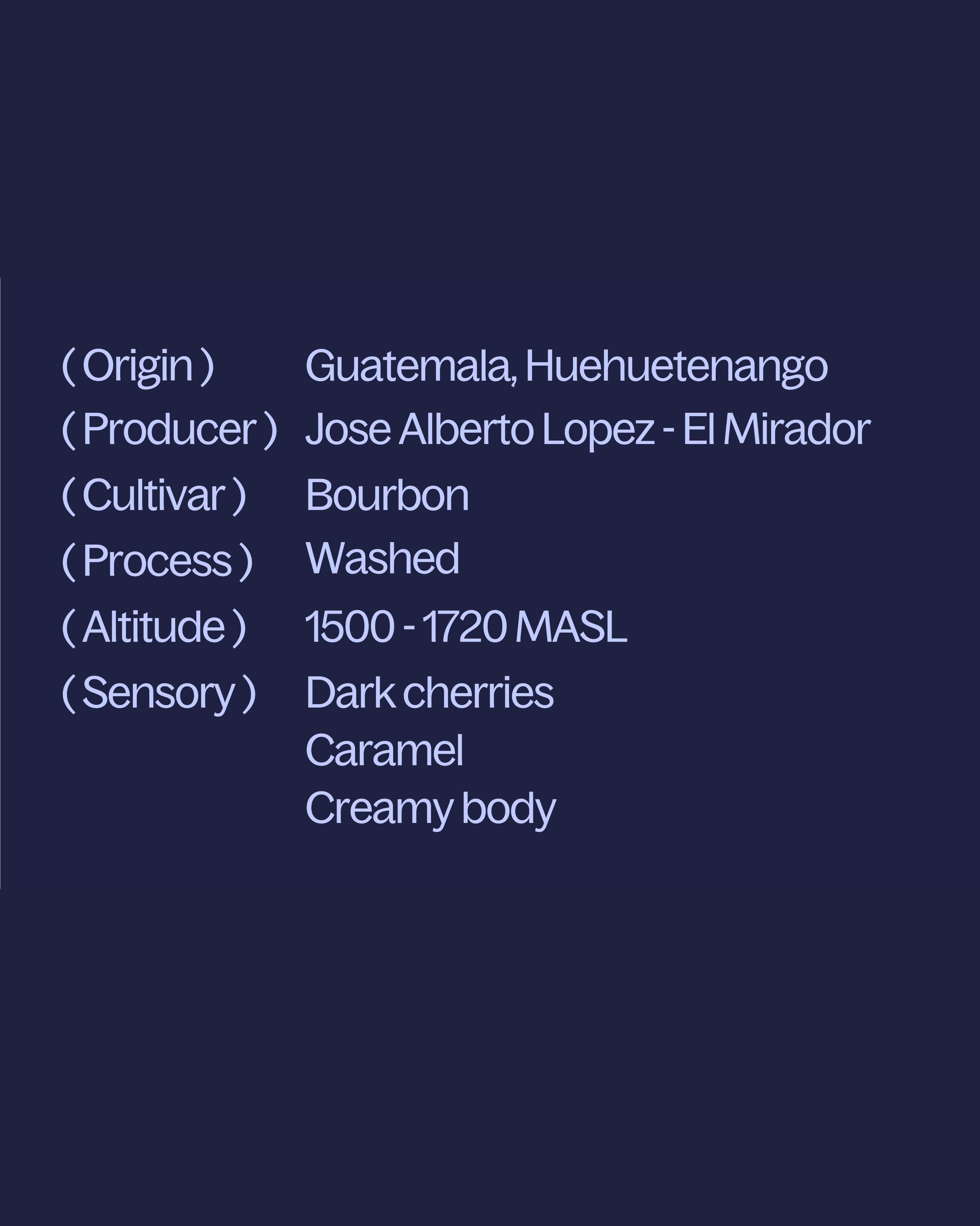 Guatemala — Washed Bourbon