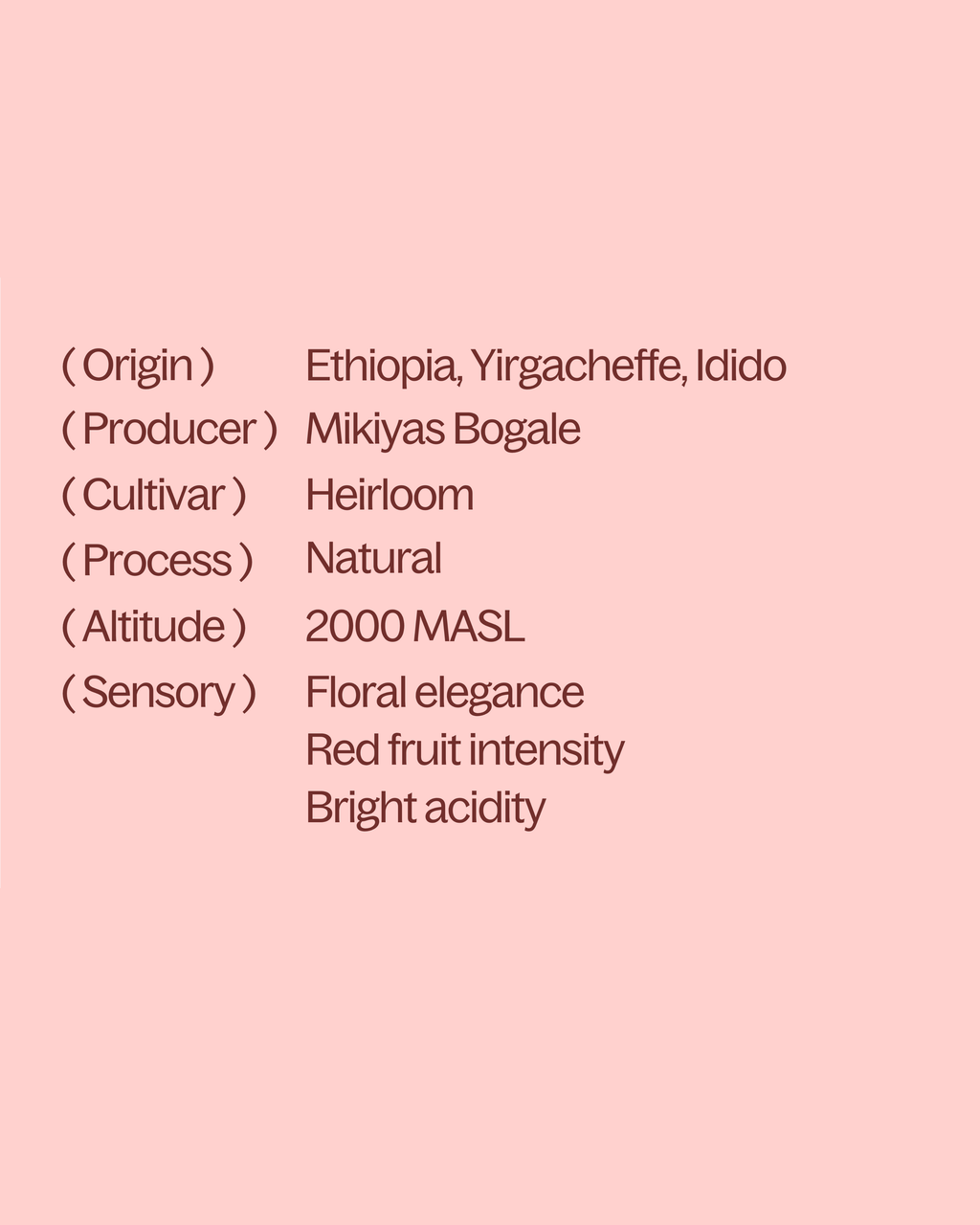 Ethiopia — Yirgacheffe Idido