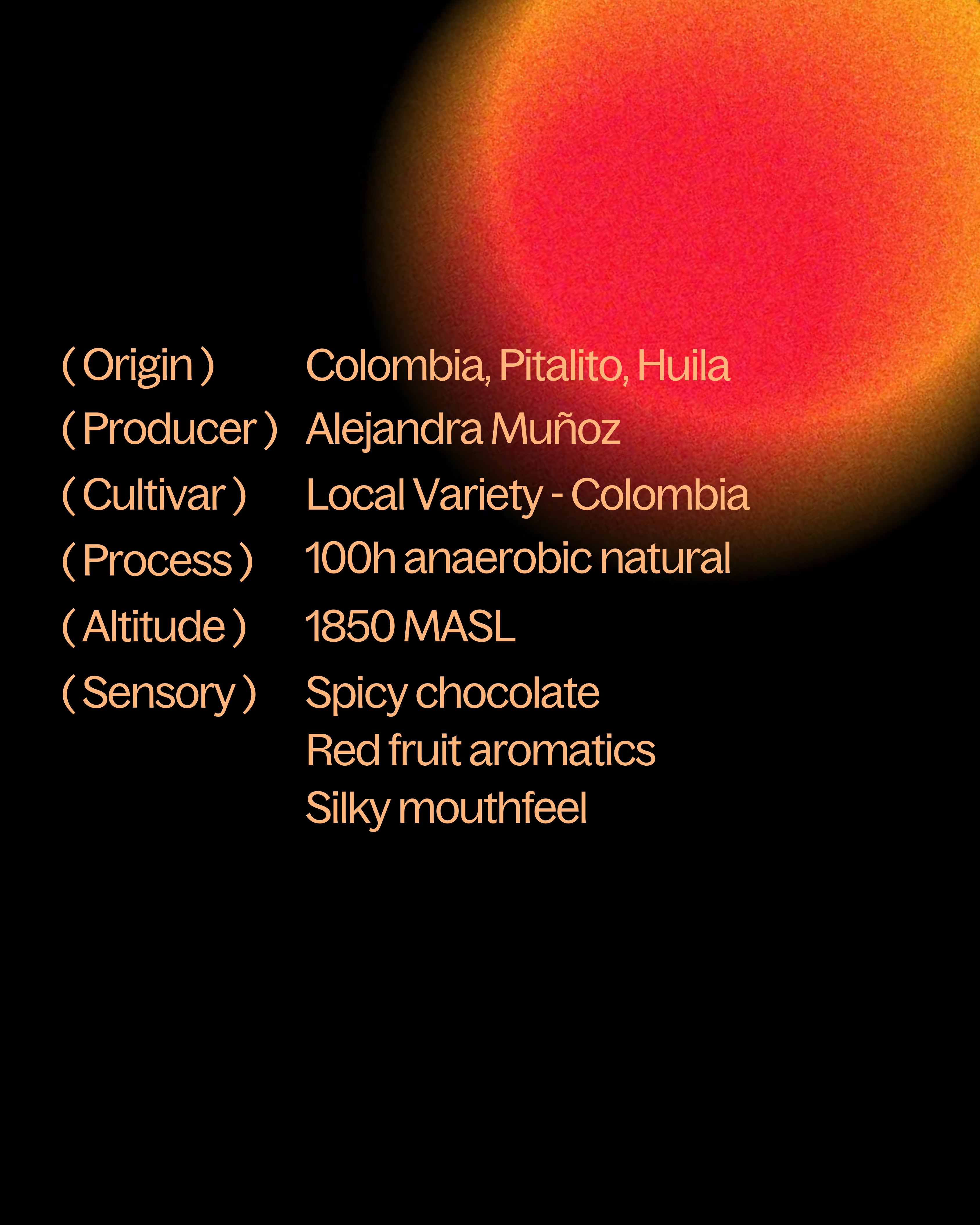Colombia — Local Variety 100h Anaerob